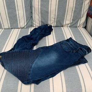 ripped and zipped jeans